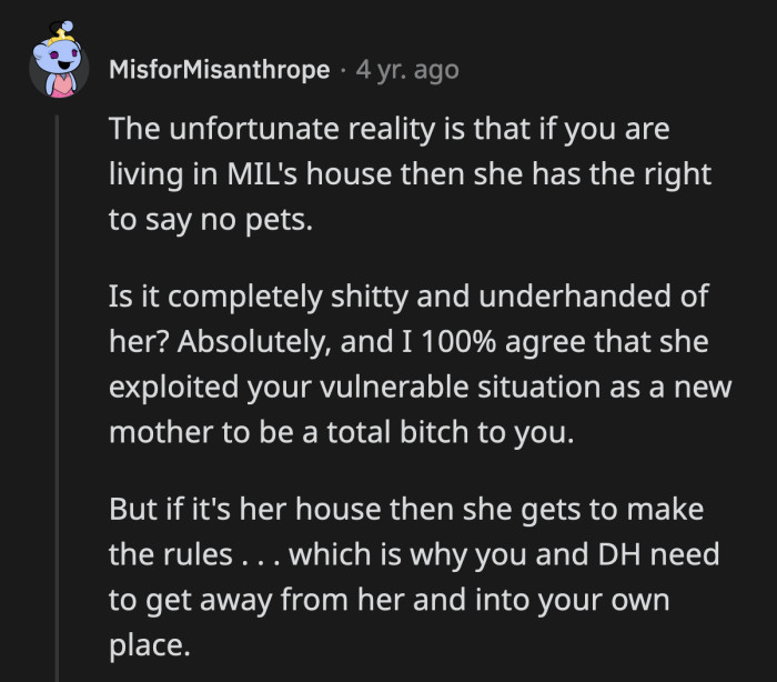OP Has No Other Choice but to Stay Silent While She and Her Family Are Still Living with Her In-Laws.