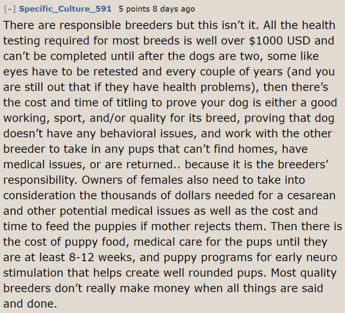 Why this isn't responsible breeding