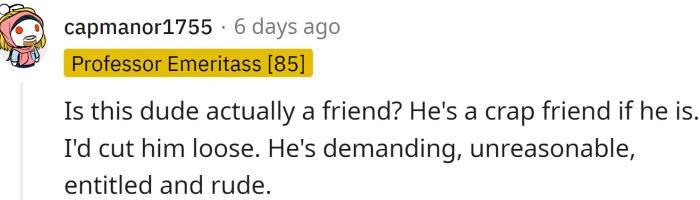 Is he actually a friend?