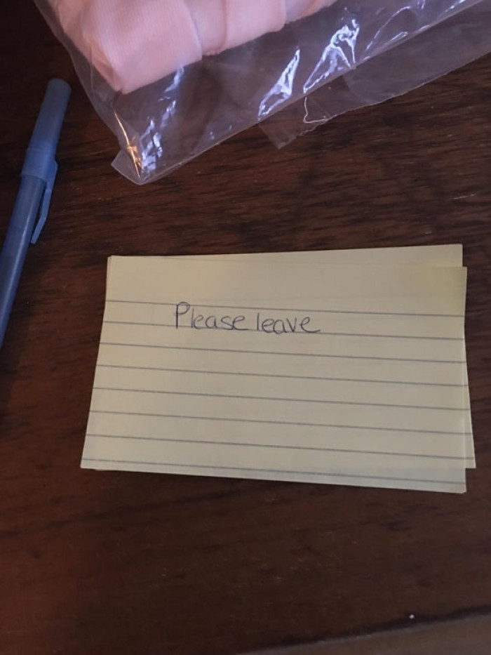 61. My wife leaves me notes in the morning. I hope this one’s not finished.