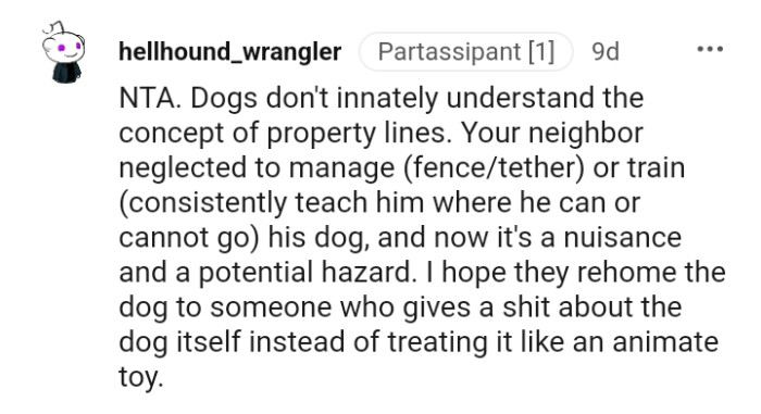 Rehoming the Dog to Someone Who Actually Cares