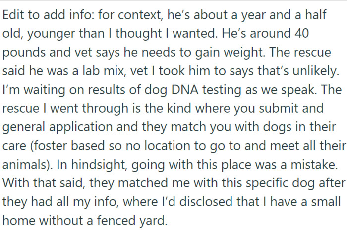 OP posted an edit about the adoption process, and it seems they are not doing it right: