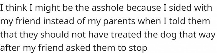 OP has offered the following explanation for why they think they might be the asshole: