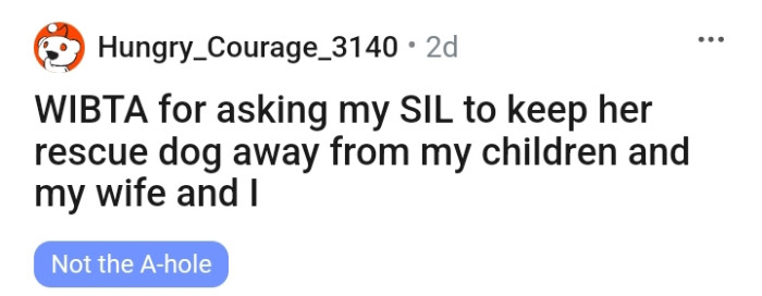 So now, the OP is asking the AITA subreddit community...