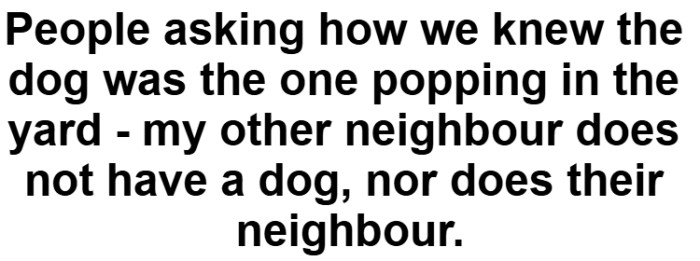 She continued to explain herself and her situation.