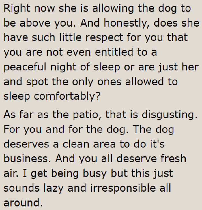 A Redditor points out that she lacks respect for him.