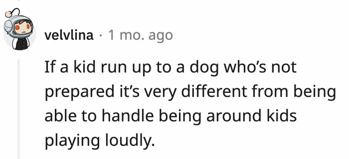 There's also the fact that the kid ran up unannounced, and OP only had enough power to handle the dogs.