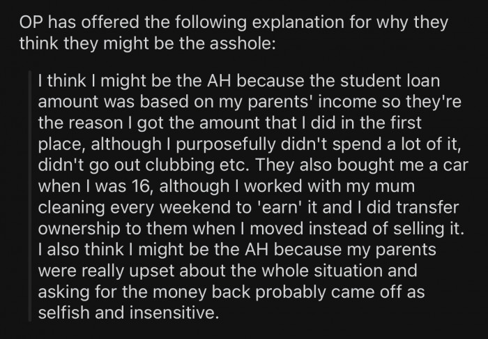 OP had the following reasons for thinking she might potentially be the AH: