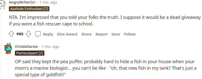 5. A special type of gold fish