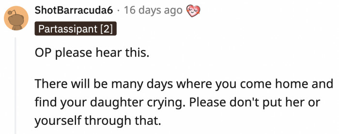 No parent wants that for their kid