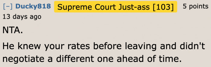 The customer is totally fine with the price.