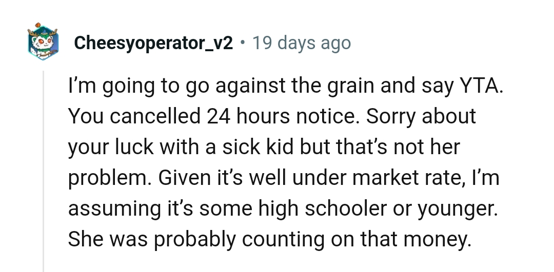 It's well under the market rate