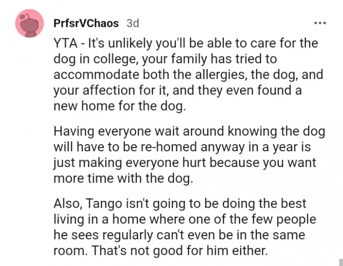 4. That is not good for him either