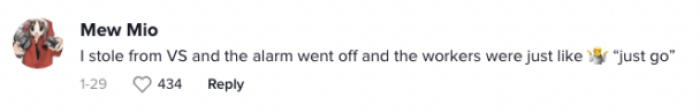 Some commenters even admitted to stealing from Victoria's Secret themselves.