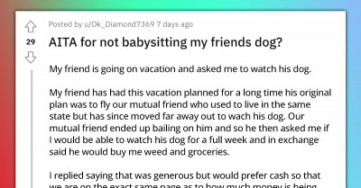 Entitled Dog Owner Expects His Friend to Skip Work So He Can Watch His Dog for Free
