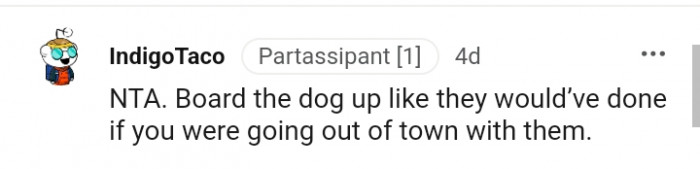 Board the dog like they would have done