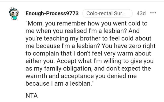 Accepting What the OP Is Willing to Give as Her Family Obligation