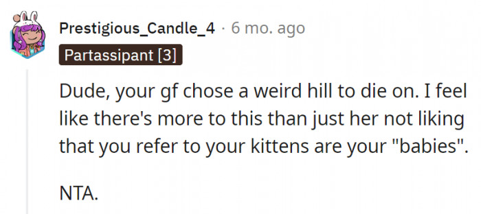 9. There might be more to her reasons.