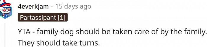 Family dog belongs to the whole family - and so are the duties it brings