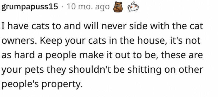 8. This Redditor is right - your pets should do their business on your property.