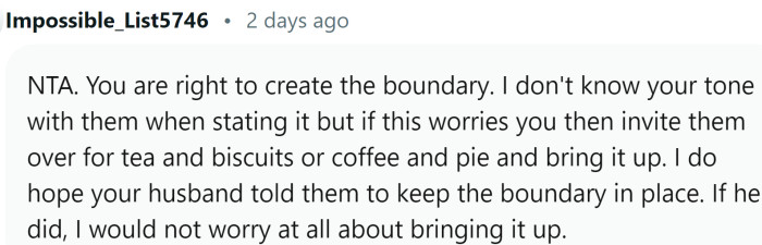 OP has a right to create the boundary