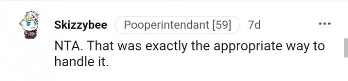 The appropriate way to handle it