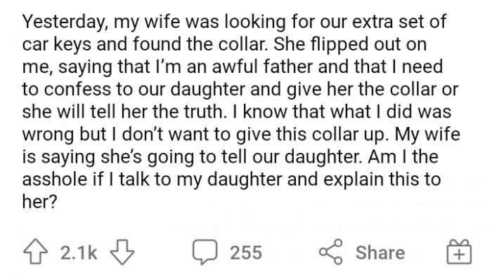How his wife found out.