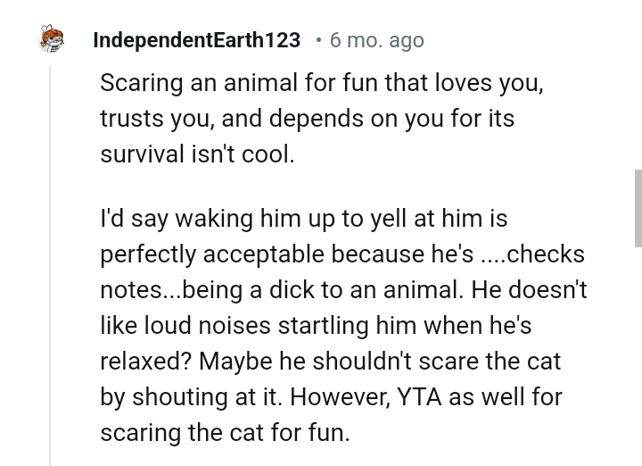 He doesn't like loud noises