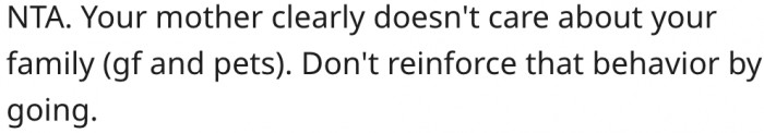 17. His mom doesn't care about his new family.
