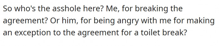 So she asked Redditors for an objective opinion.