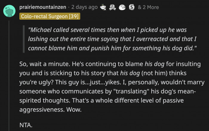 This guy's commitment to playing the martyr is commendable