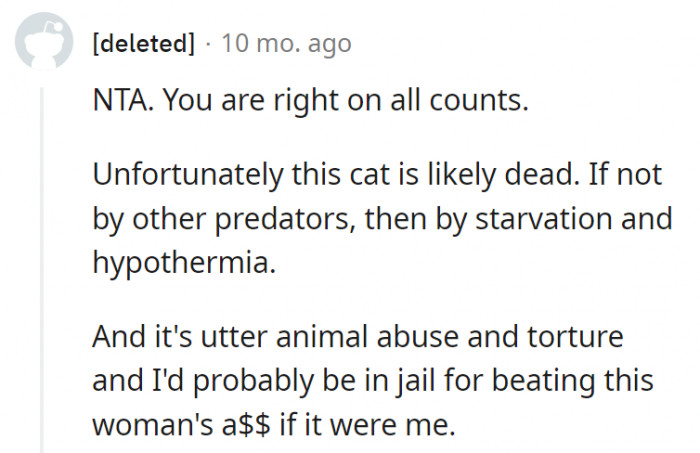 13. This woman would've gotten far worse with other cat lovers