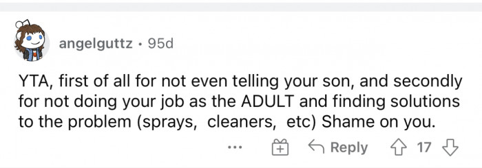 The whole thing is honestly just terrible and I'd expect the son to be mad.