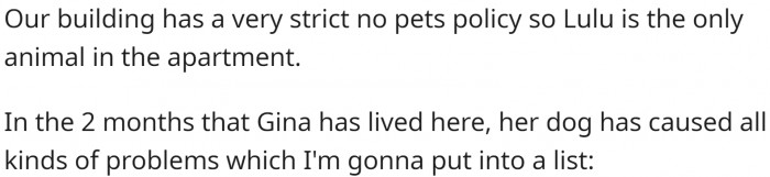 OP lives in a building with a strict no-pet policy