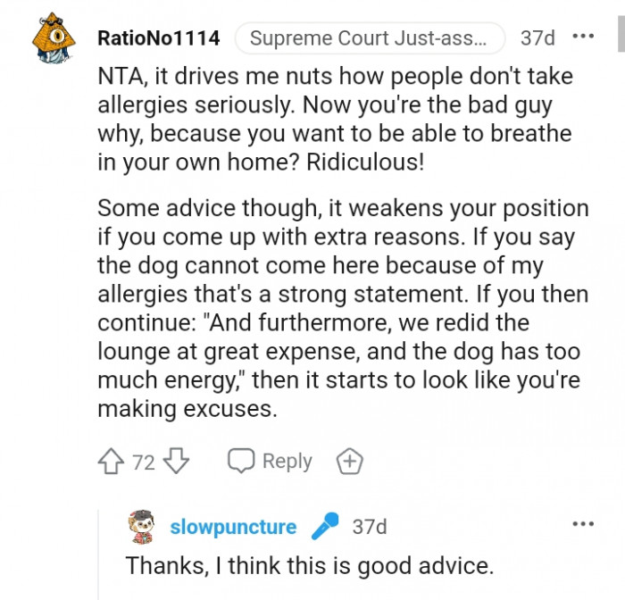 You want to be able to breathe in your home