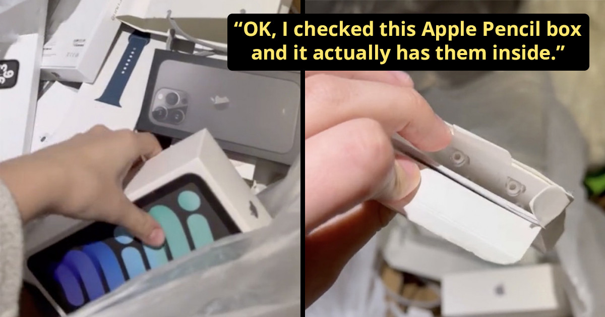 Woman Shows Off What She Found While Dumpster Diving At Apple Store