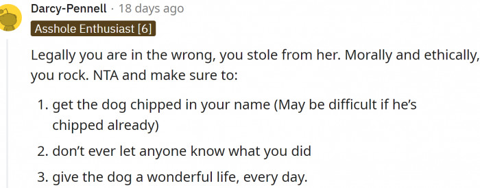 Legally vs. morally and ethically...