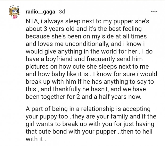 She's been on my side at all times and loves me unconditionally