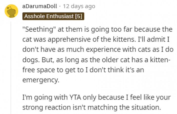 It was a pretty strong reaction.