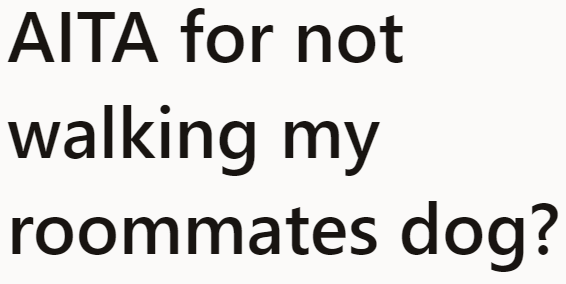 The OP feels his roommate is taking advantage of his concern for the roommate's dog.