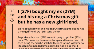 Dilemma For Woman With Presents For Ex And His Dog As He Enters New Relationship