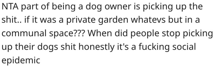 11. Cleaning after a dog is part of a dog owner's responsibility.