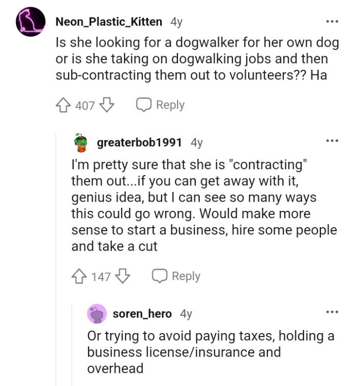 This Redditor can see so many ways that this woman's plans could go wrong