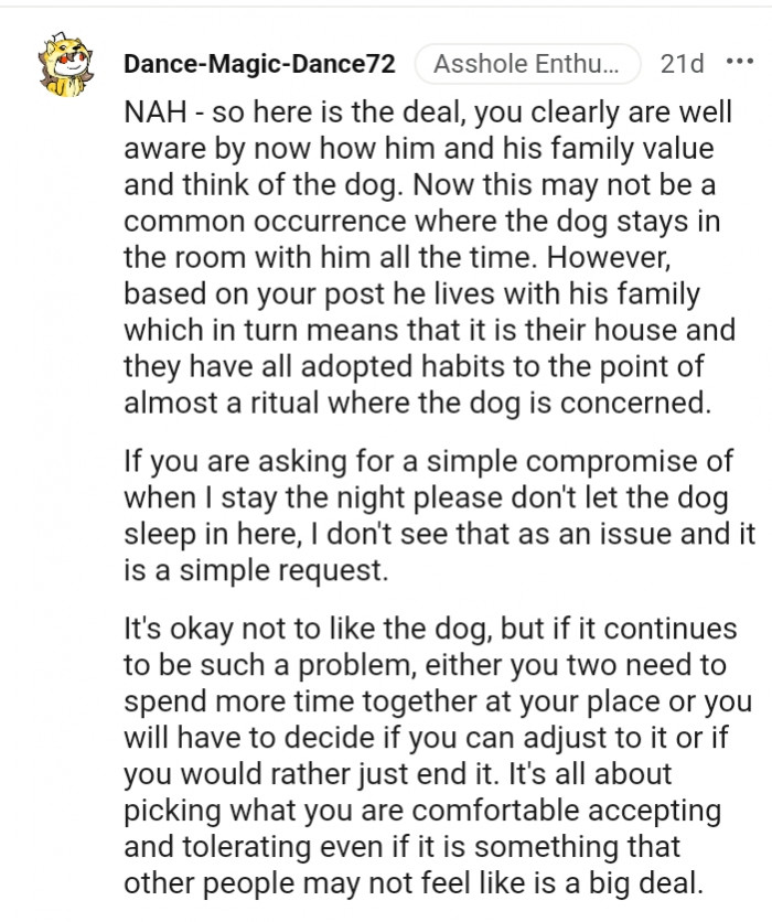 5. It's okay not to like the dog