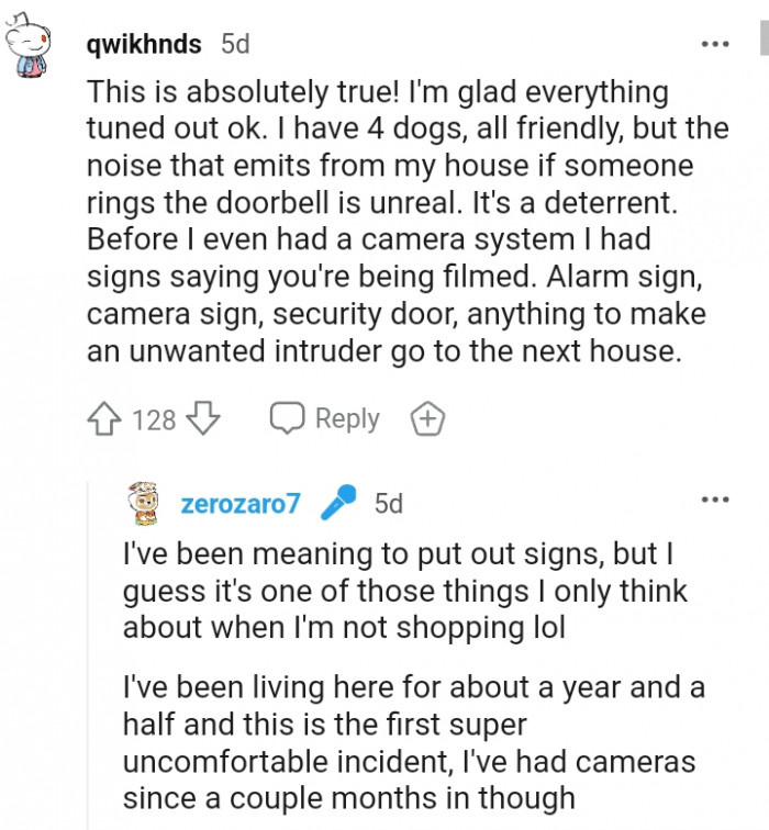 6. The OP has been meaning to put out signs