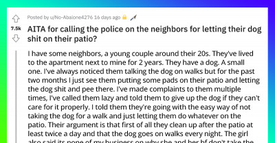 Woman Goes Out Of Her Way To Snoop On Her Neighbors Then Calls The Police On Them For Letting Their Dog Use A Pee Pad On Their Own Patio