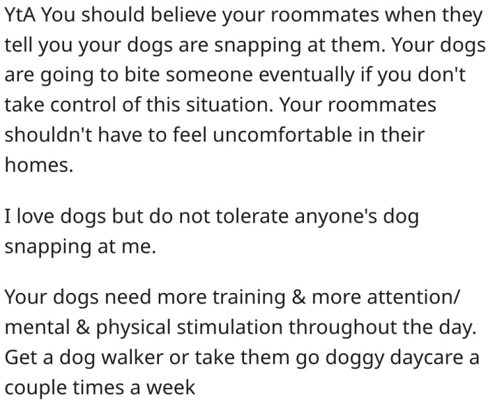 11. It's dangerous to overlook dogs snapping at people.