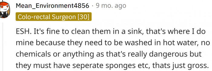 The bowls need to be washed in hot water, with no chemicals