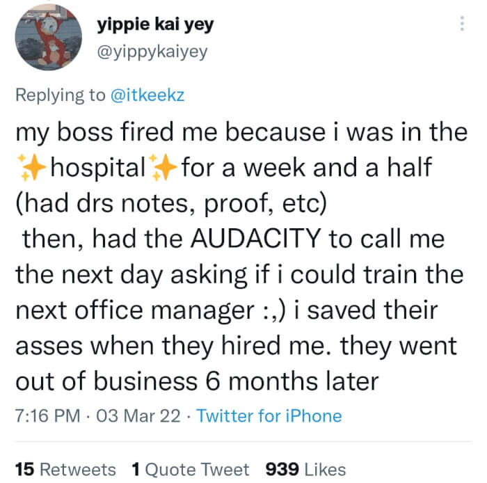 25 Satisfying Stories About Bosses Who Realized That Firing Certain ...