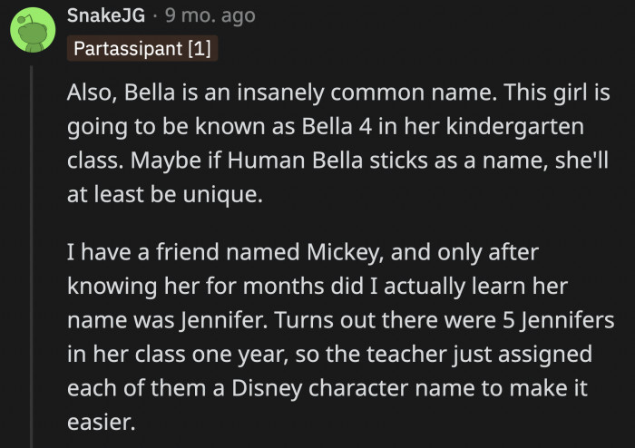 OP's cousin will have a lot more people to accuse of theft once human Isabella starts going to school